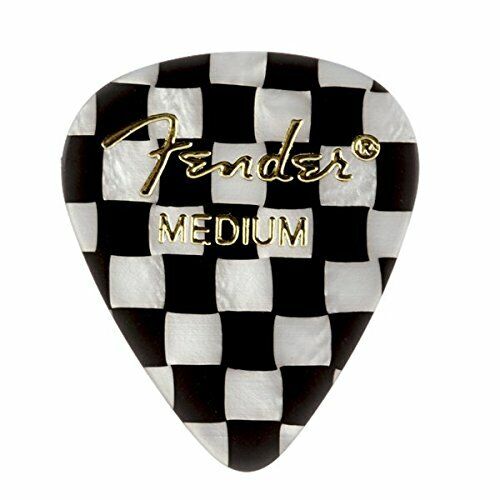 Fender 351 Celluloid Picks Medium Check Pattern x12