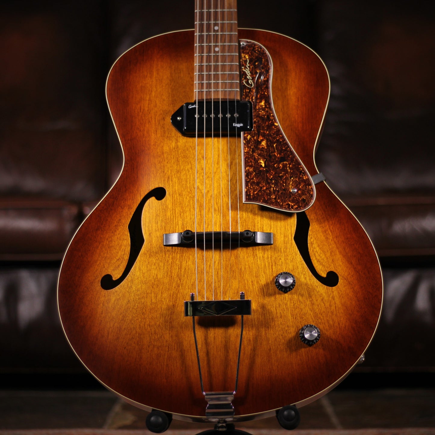 Godin 5th Ave Kingpin P90 CB - Archtop Guitars available at Foulds Guitars Derby