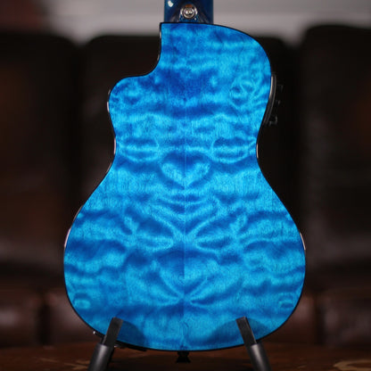 Lanikai QM BL CEC Concert Uke Blue rear