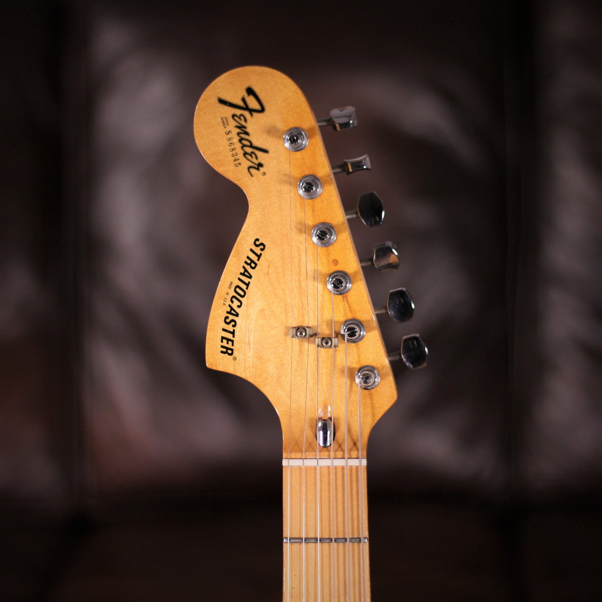 USED - 1978 Fender Stratocaster Left Hand headstock
