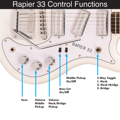 Rapier 33 Electric Guitar ~ Artic White