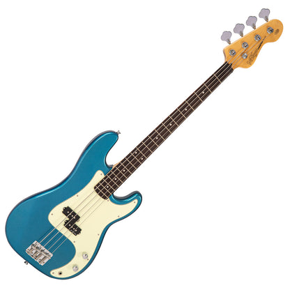 Vintage V40 Coaster Series Bass Guitar Pack ~ Candy Apple Blue