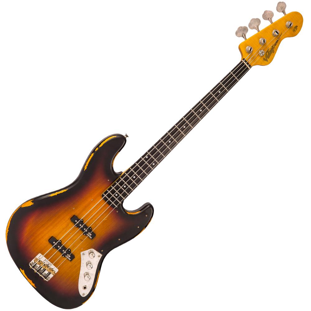 Vintage VJ74 ICON Bass ~ Distressed Sunset Sunburst