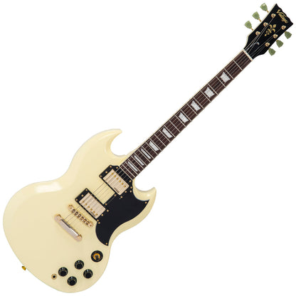 Vintage VS6 ReIssued Electric Guitar ~ Vintage White/Gold Hardware