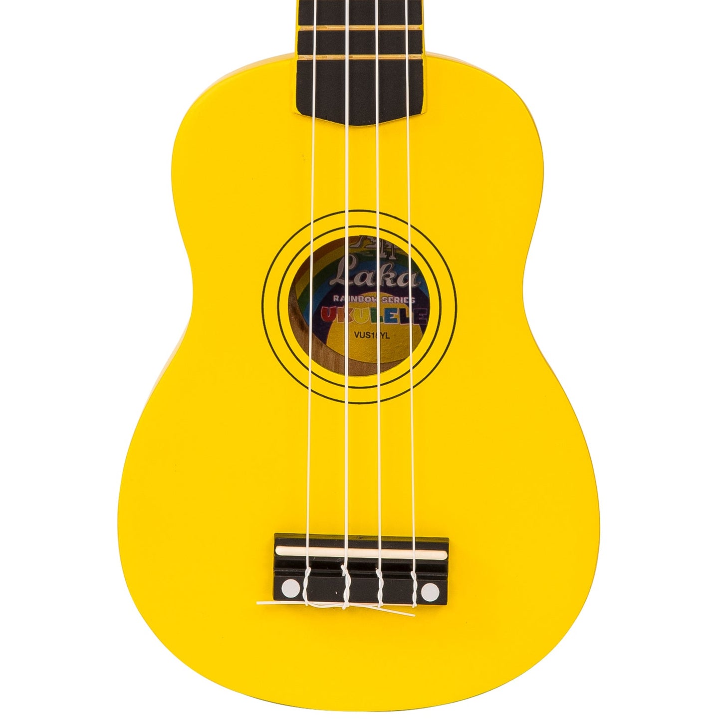 Laka Rainbow Series Soprano Ukulele & Carry Bag ~ Yellow