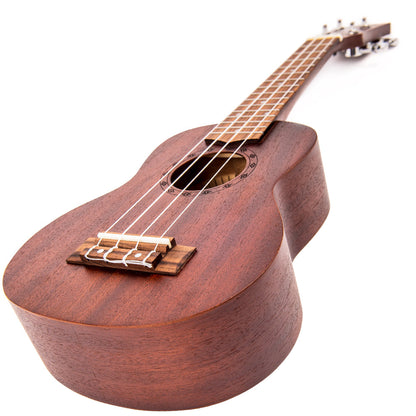 Laka Sapele Series Soprano Ukulele & Bag ~ Chocolate