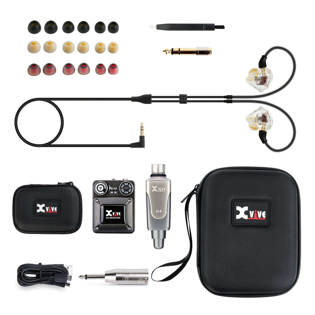 Xvive In-Ear Monitor Wireless System with T9 In-Ear Monitors and Trave –  Foulds Guitars