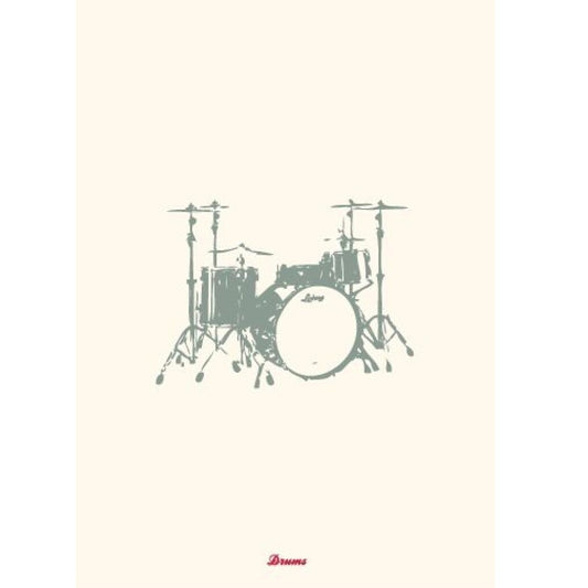 Pop Art Drums Greeting Card
